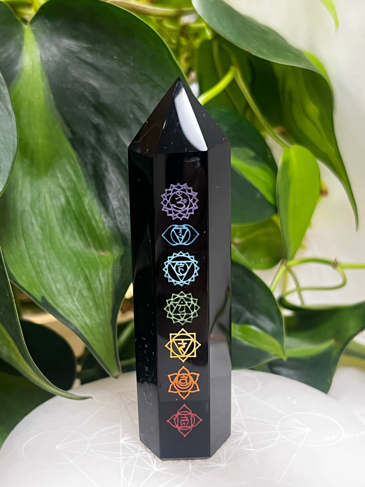 Obsidian Chakra Tower - Chakra Healing Collection