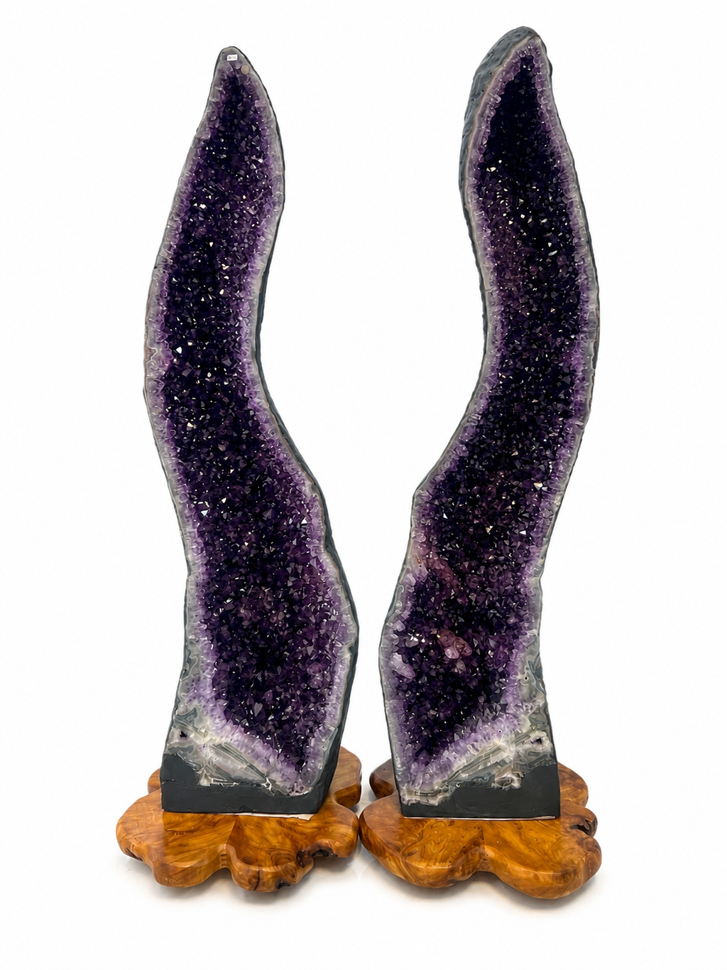 Amethyst Cathedral Geode Pair