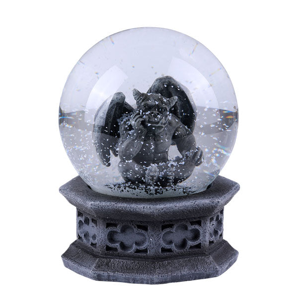 Winter Guardian Gargoyle Water Globe