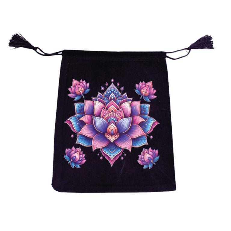 Lotus Flower Velvet Tarot Card Bag