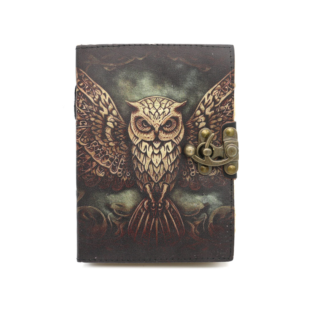 Wise Owl Blank Leather Journal