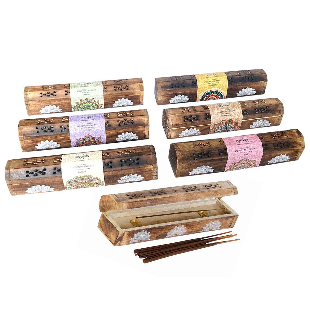 Jasmine Mandala Scents Wooden Incense Box