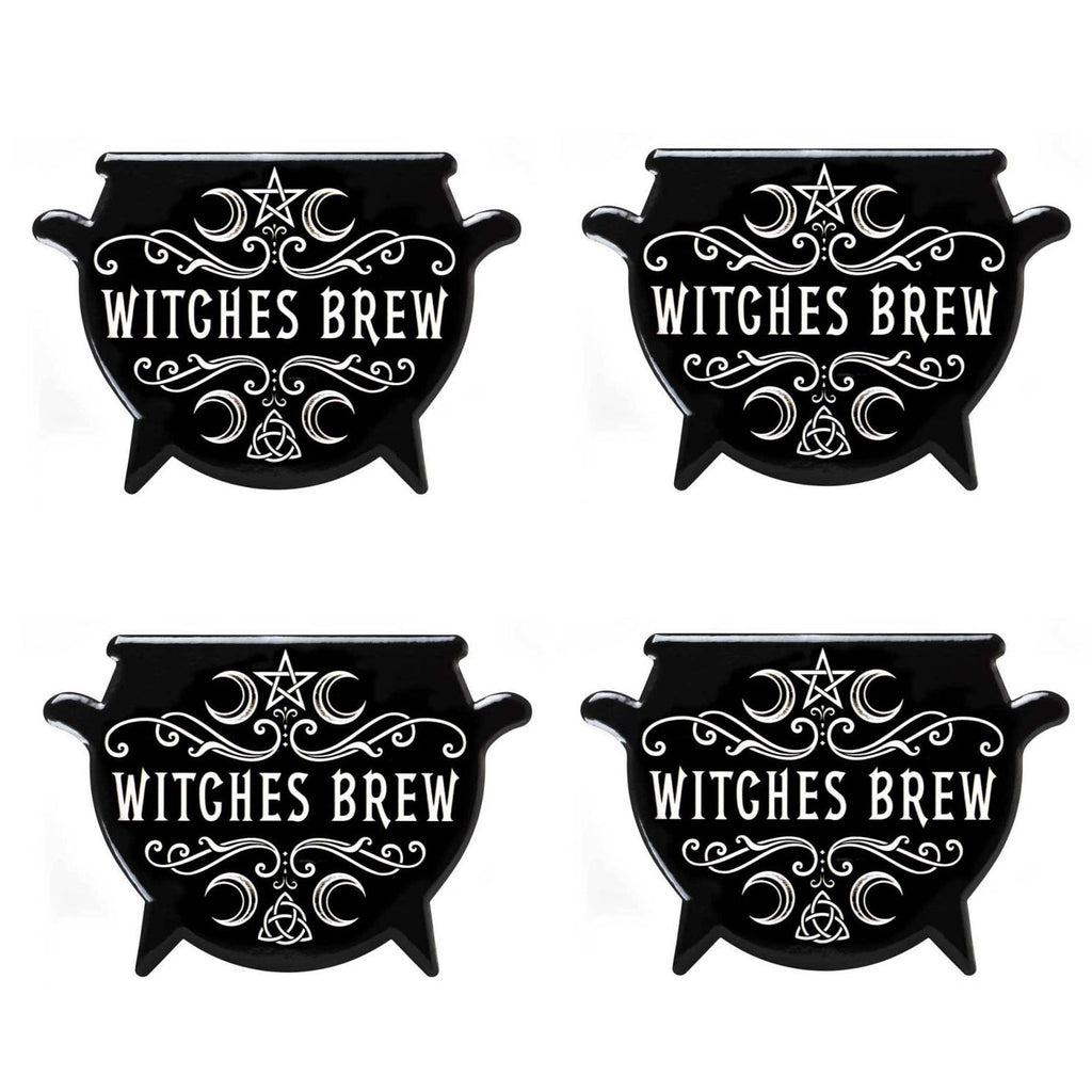 Witches Brew Cauldron Coaster Set of 4