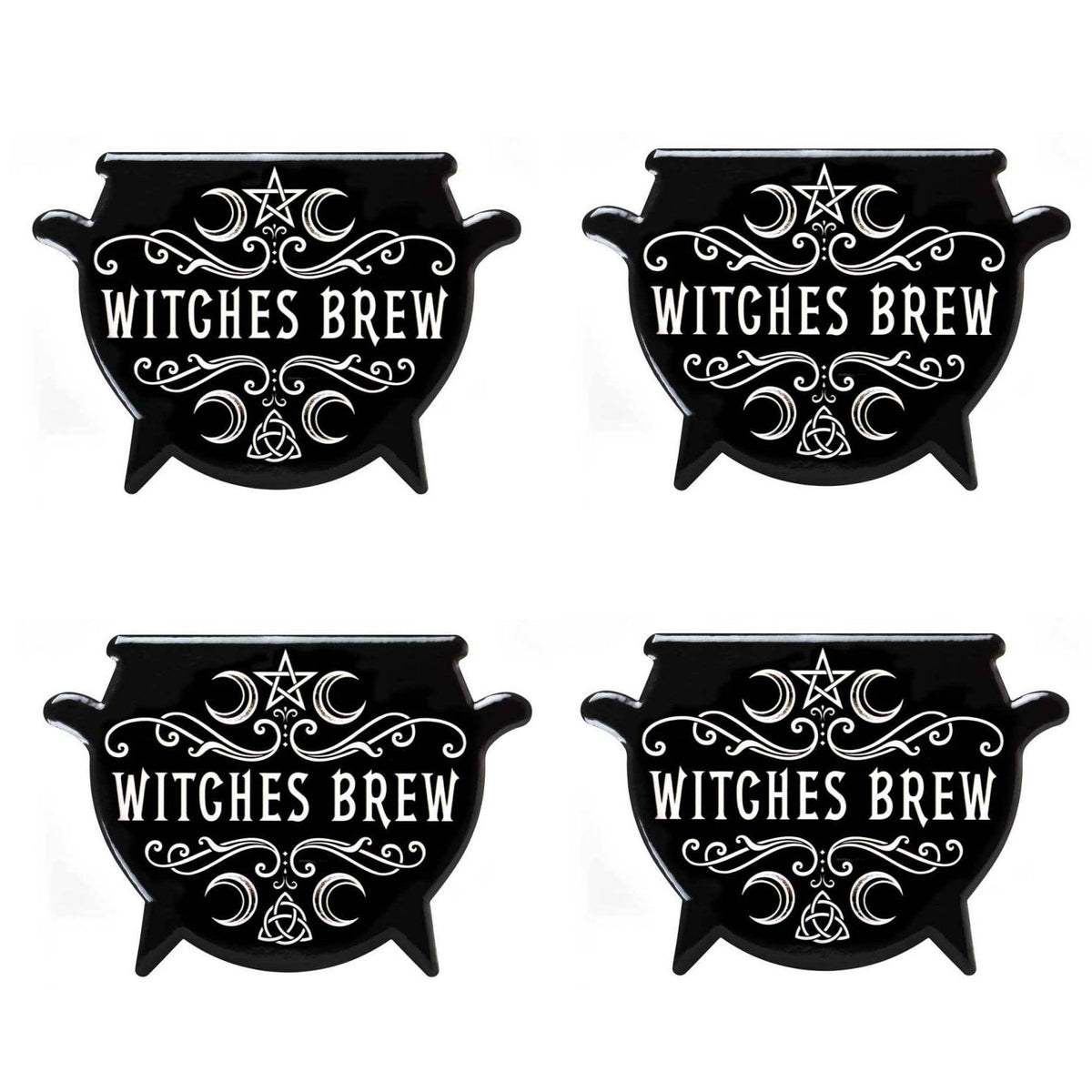 Witches Brew Cauldron Coaster Set of 4