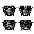 Bat Brew Cauldron Coaster Set of 4