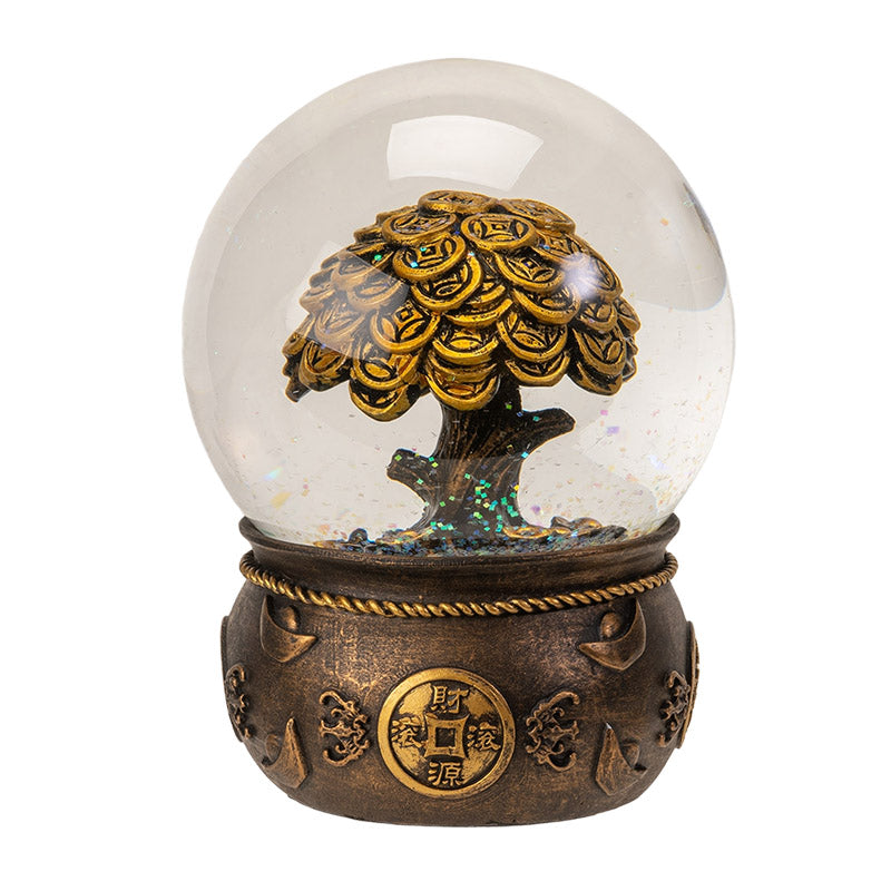Feng Shui Golden Money Tree Water Globe