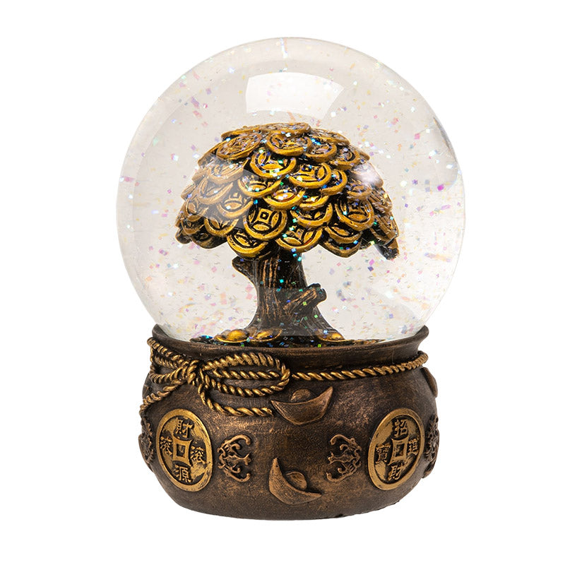 Feng Shui Golden Money Tree Water Globe