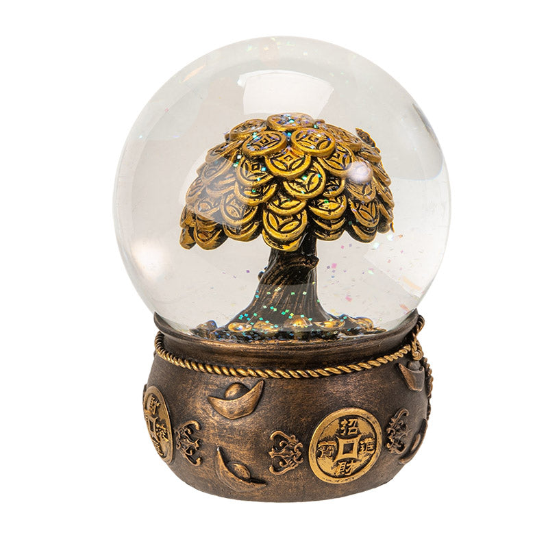 Feng Shui Golden Money Tree Water Globe