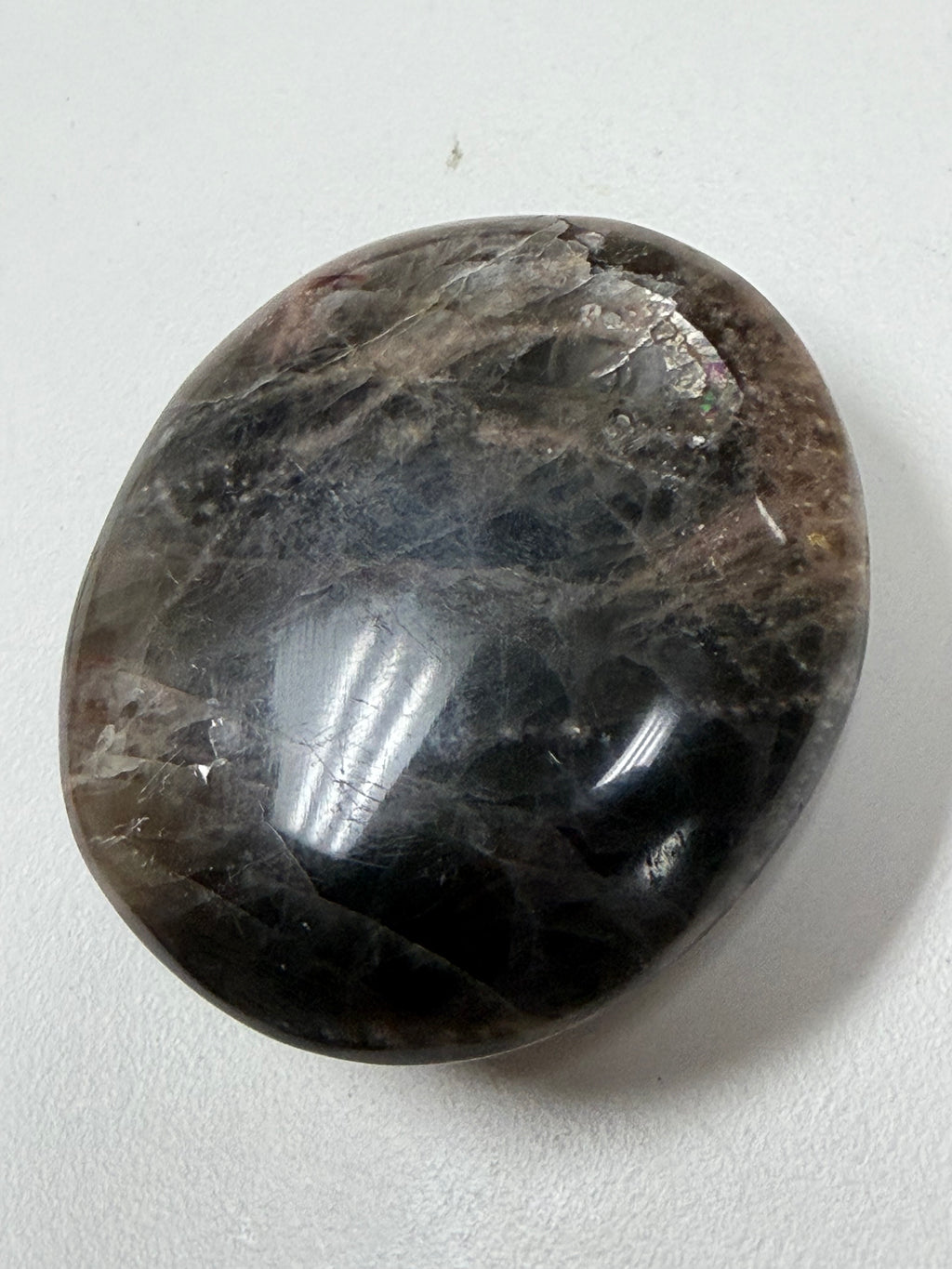 Black Moonstone Palm Stone