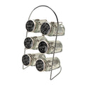 Kitchen Witch Alchemy Apothecary Jar Spice Metal Rack With 6 Glass Jars