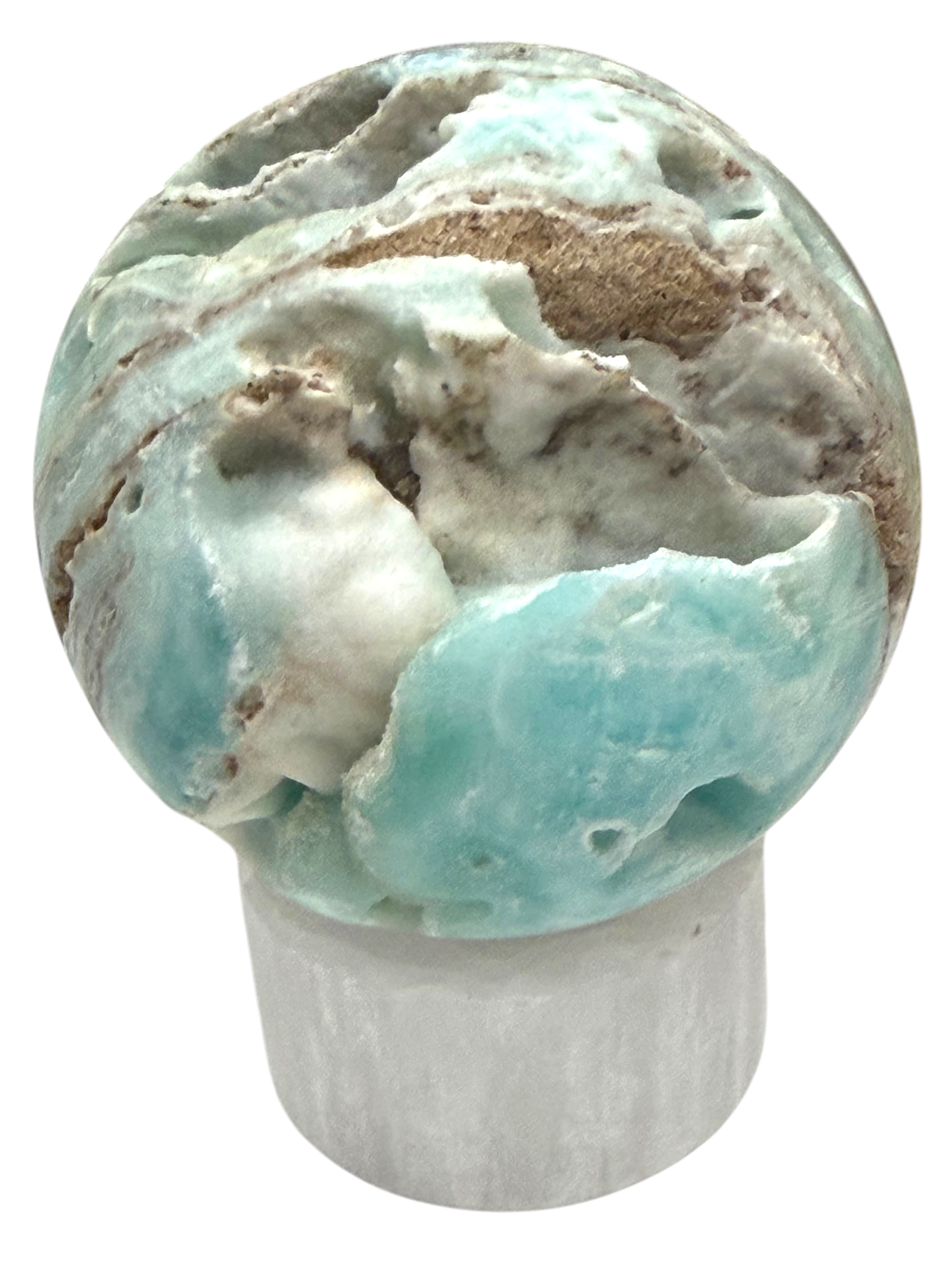 Blue Aragonite Sphere 60mm