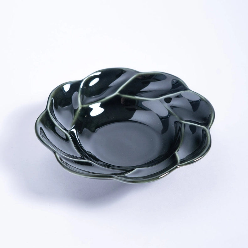 Flower Shape Small Dish - Green