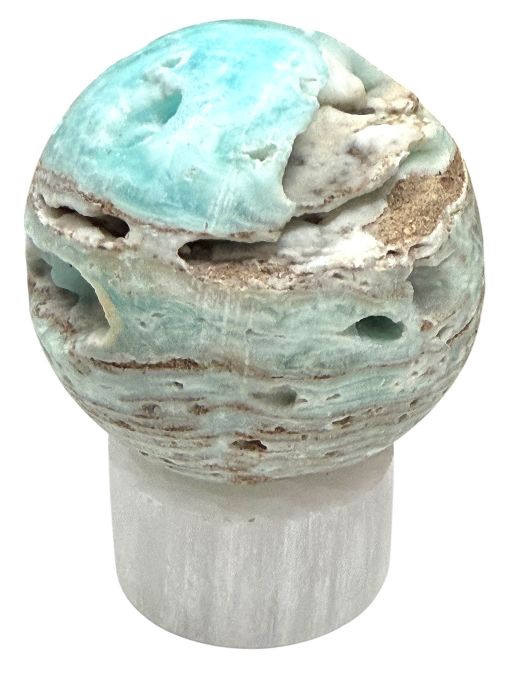 Blue Aragonite Sphere 60mm