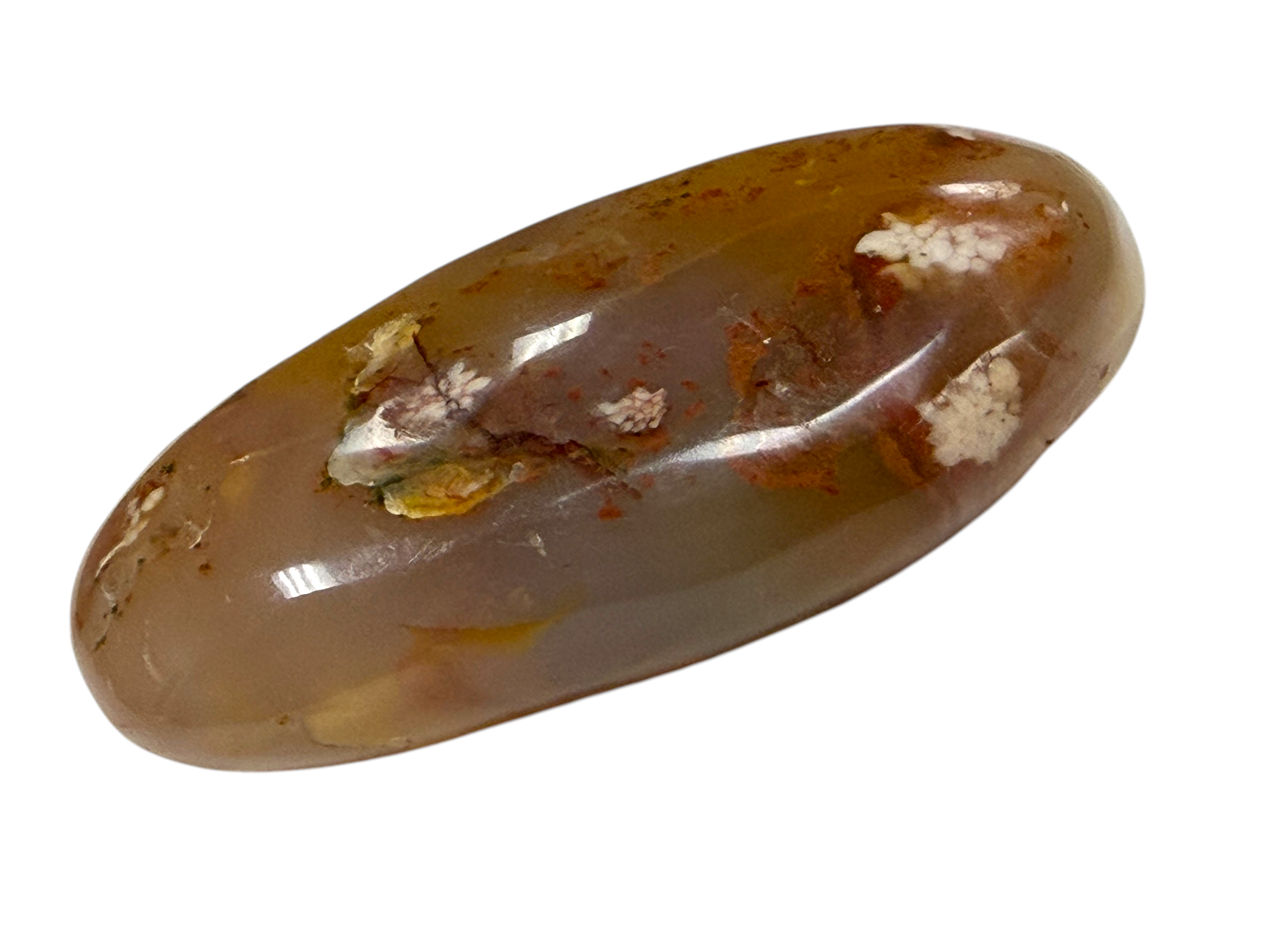 Flower Agate Palm Stone