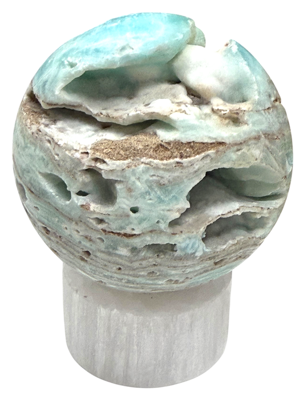 Blue Aragonite Sphere 60mm