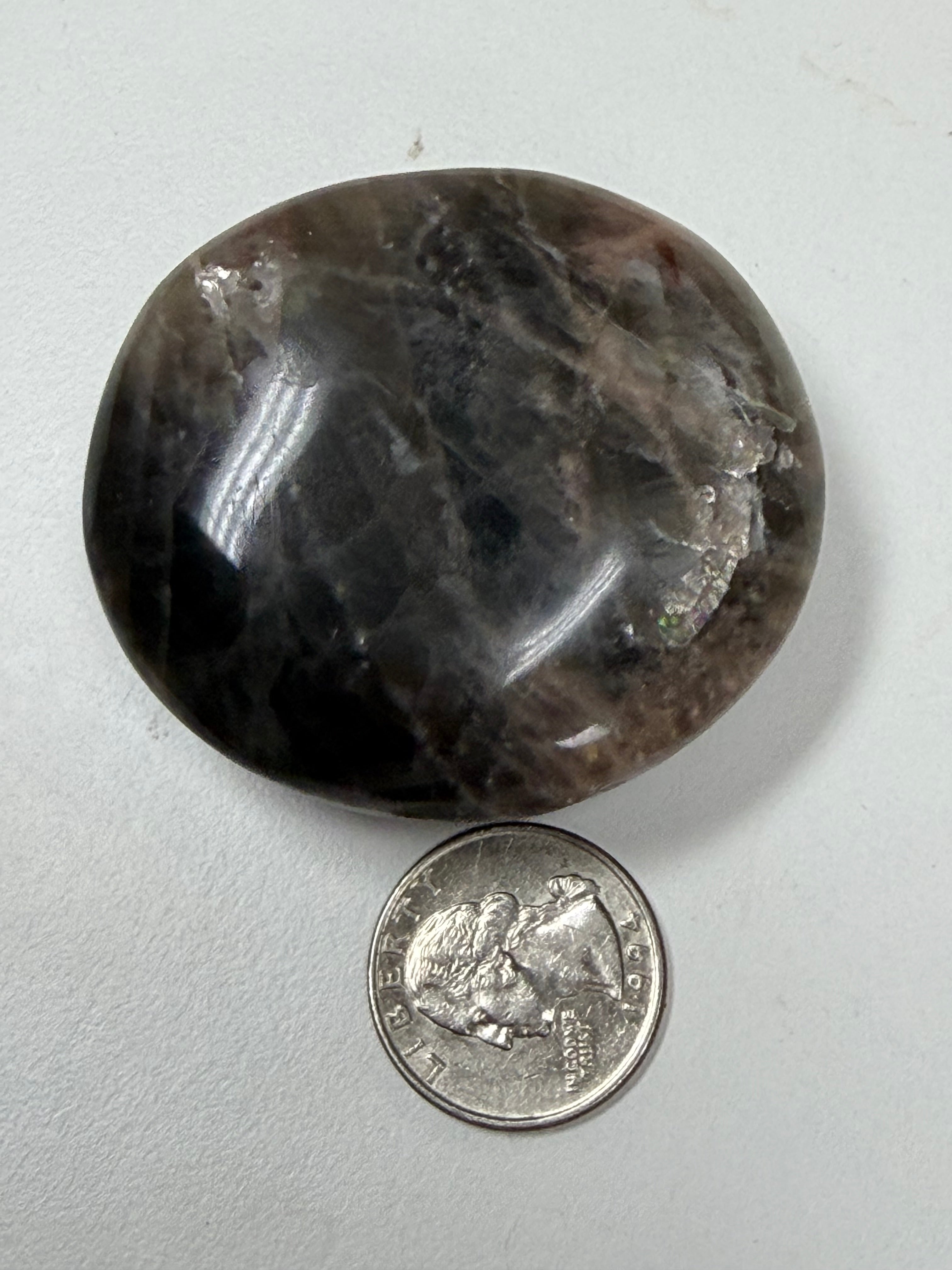 Black Moonstone Palm Stone