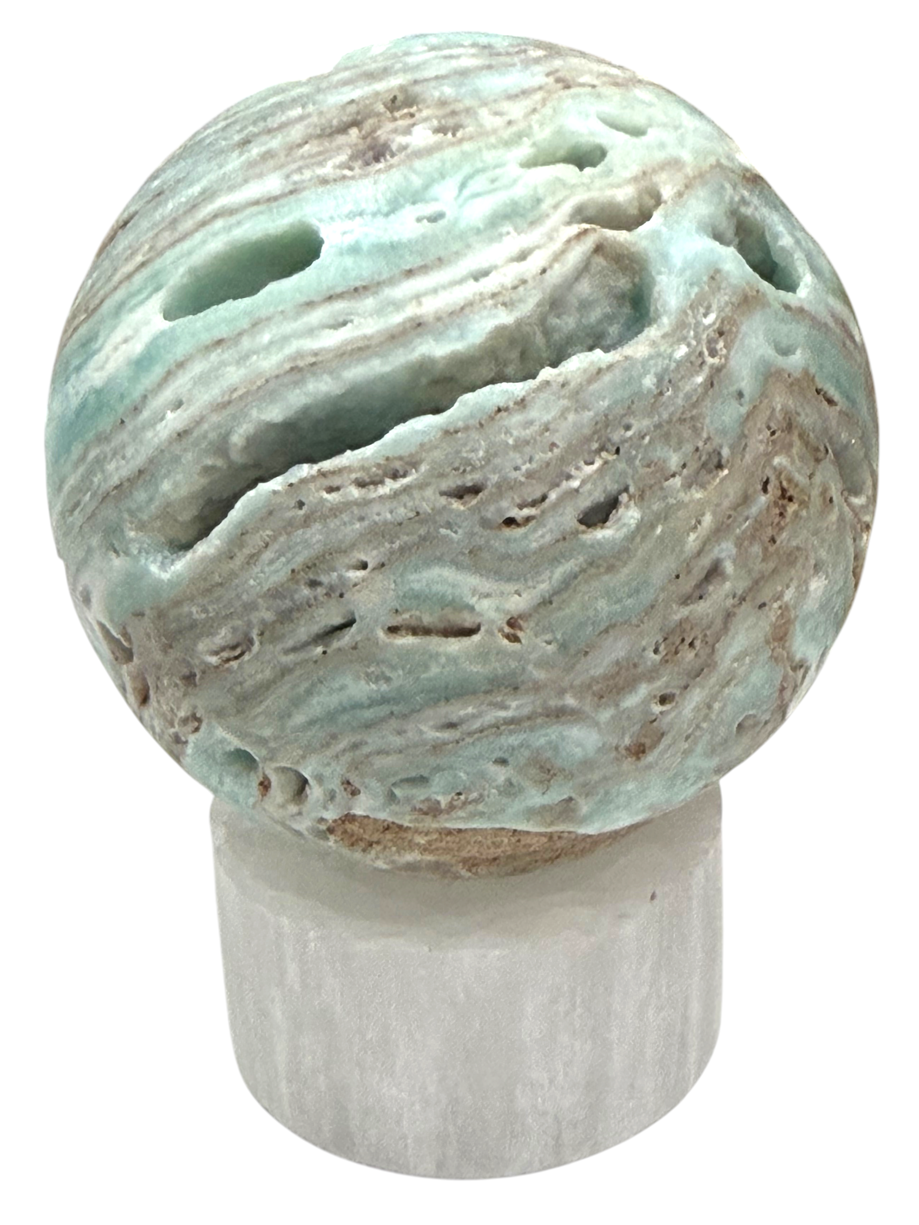 Blue Aragonite Sphere 60mm