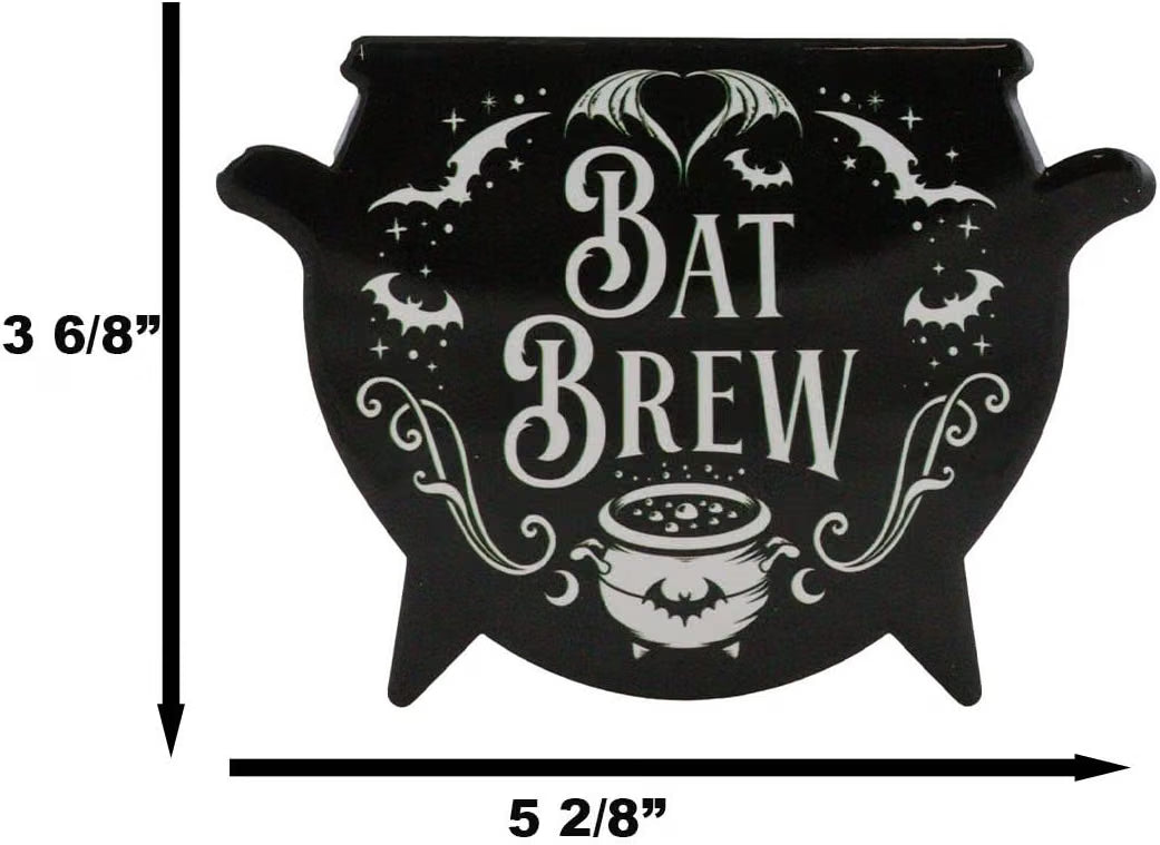 Bat Brew Cauldron Coaster Set of 4