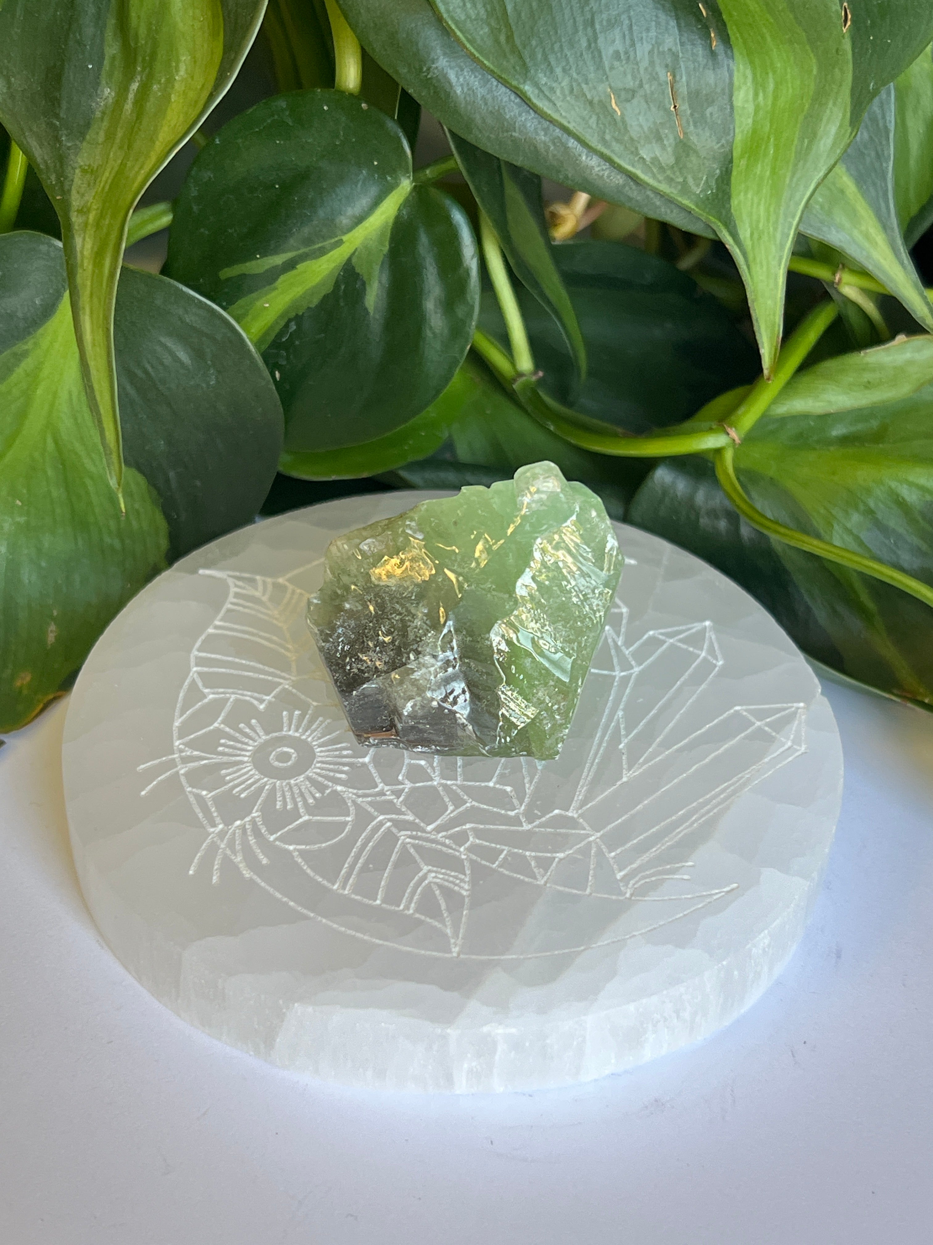 Raw Green Calcite