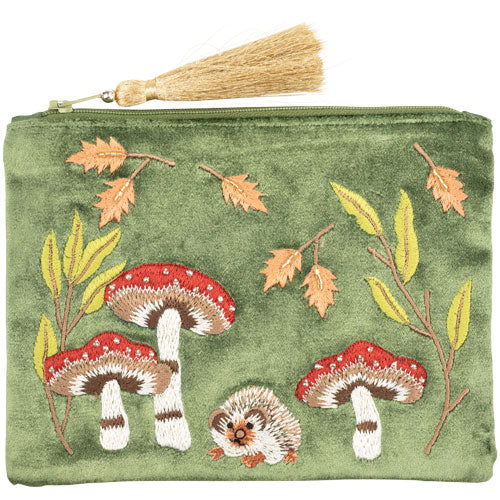 Velvet Red Cap Mushroom Pouch