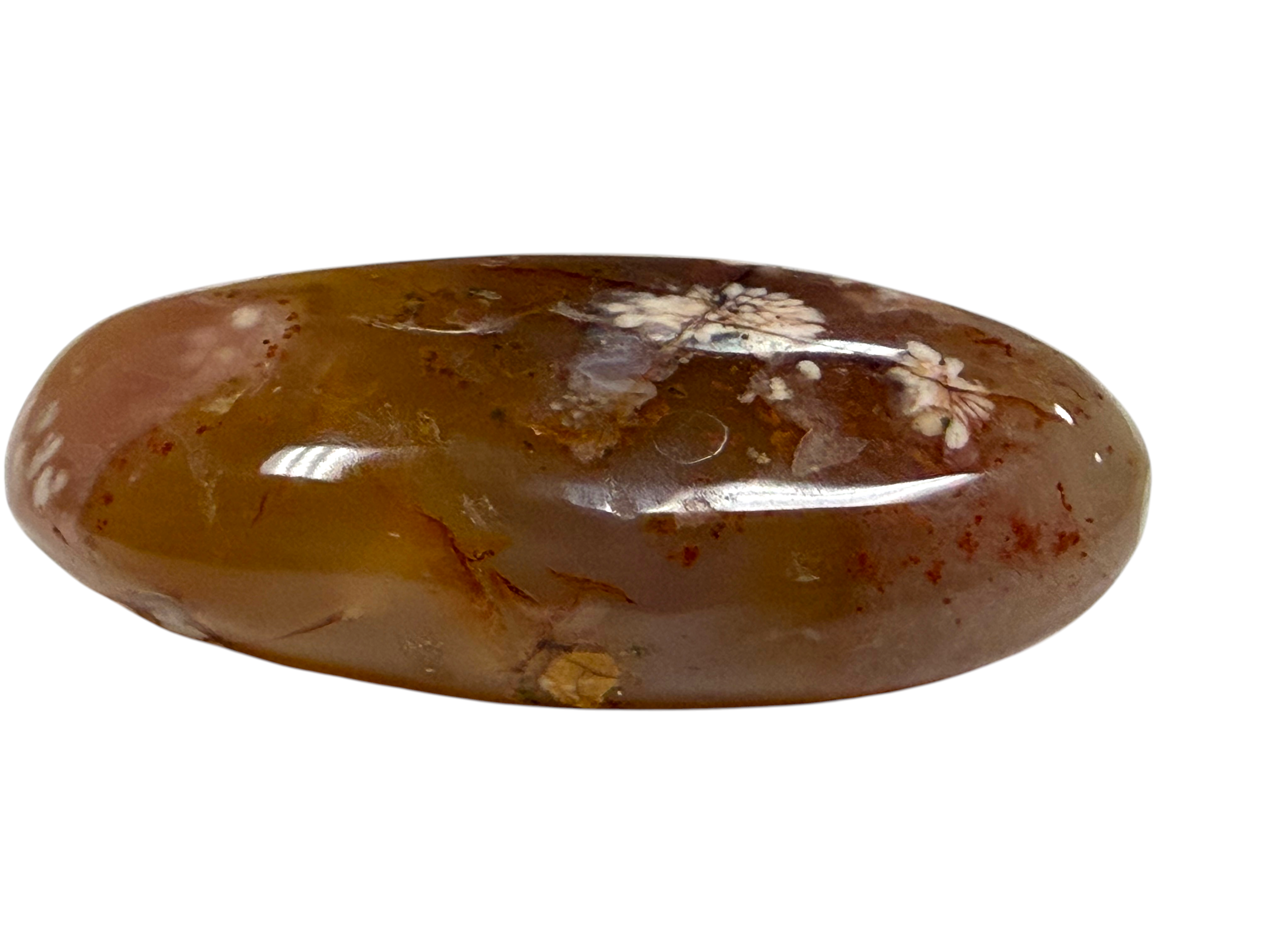 Flower Agate Palm Stone