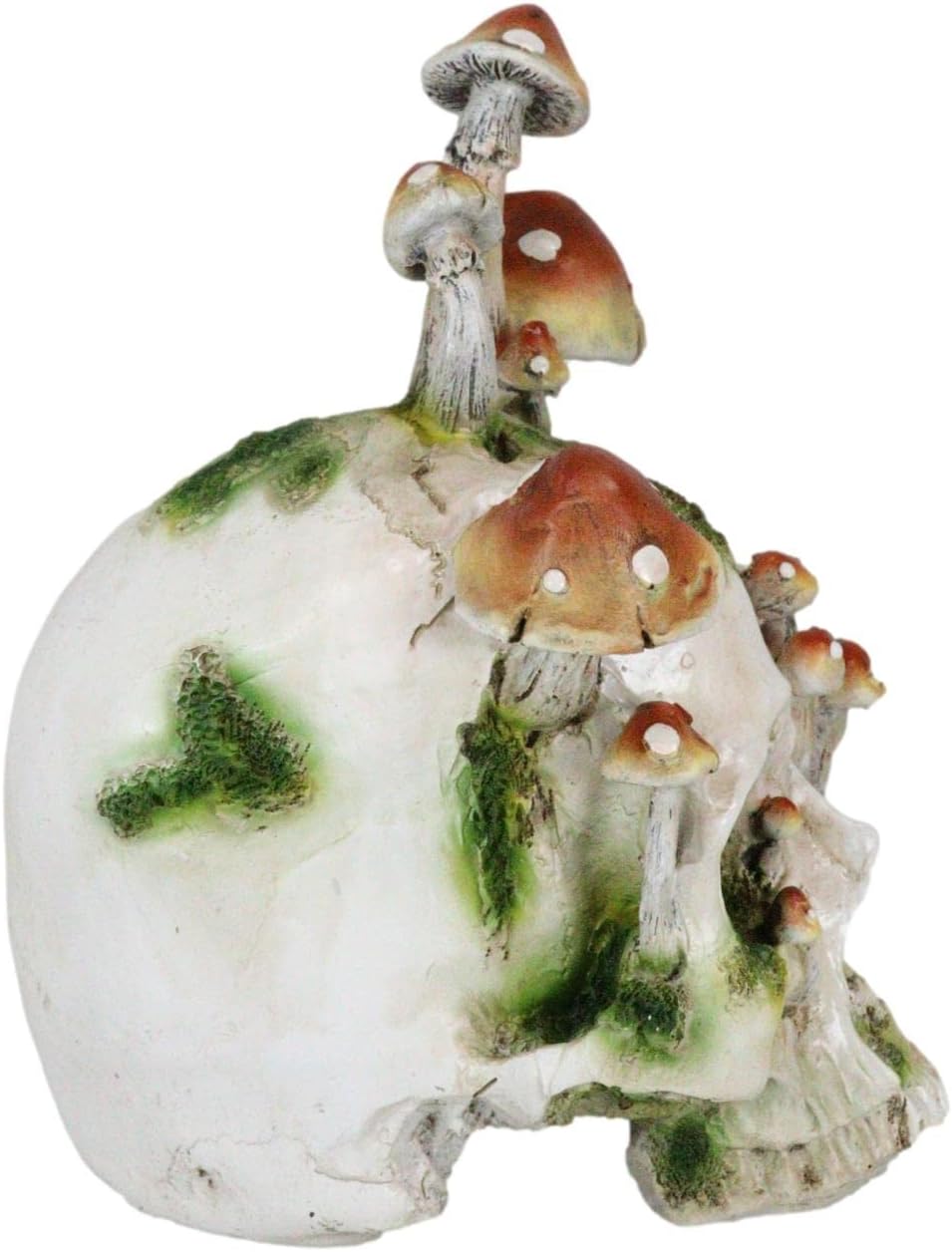 Large Skull with Orange Mushrooms