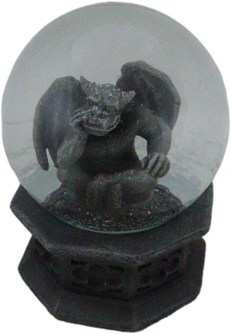 Winter Guardian Gargoyle Water Globe