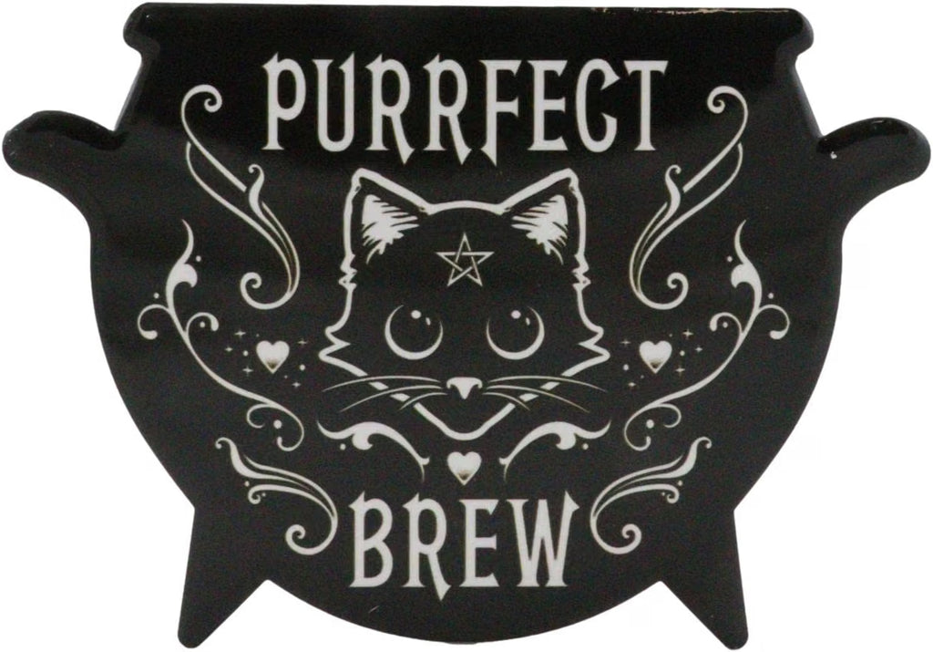Purrfect Brew Cauldron Coaster Set of 4