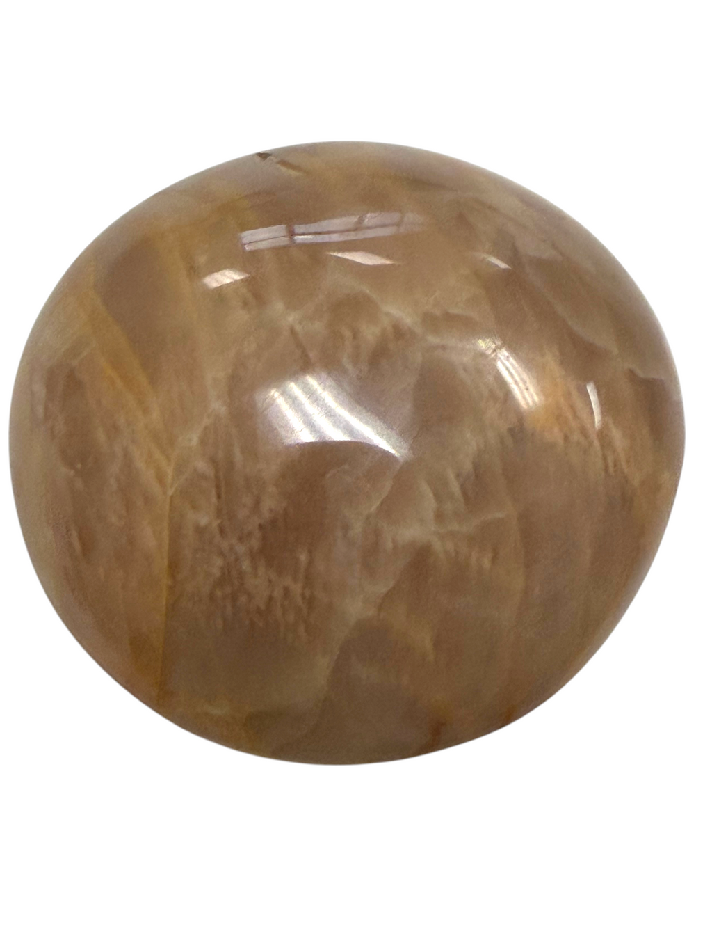 Peach Moonstone Palm Stone