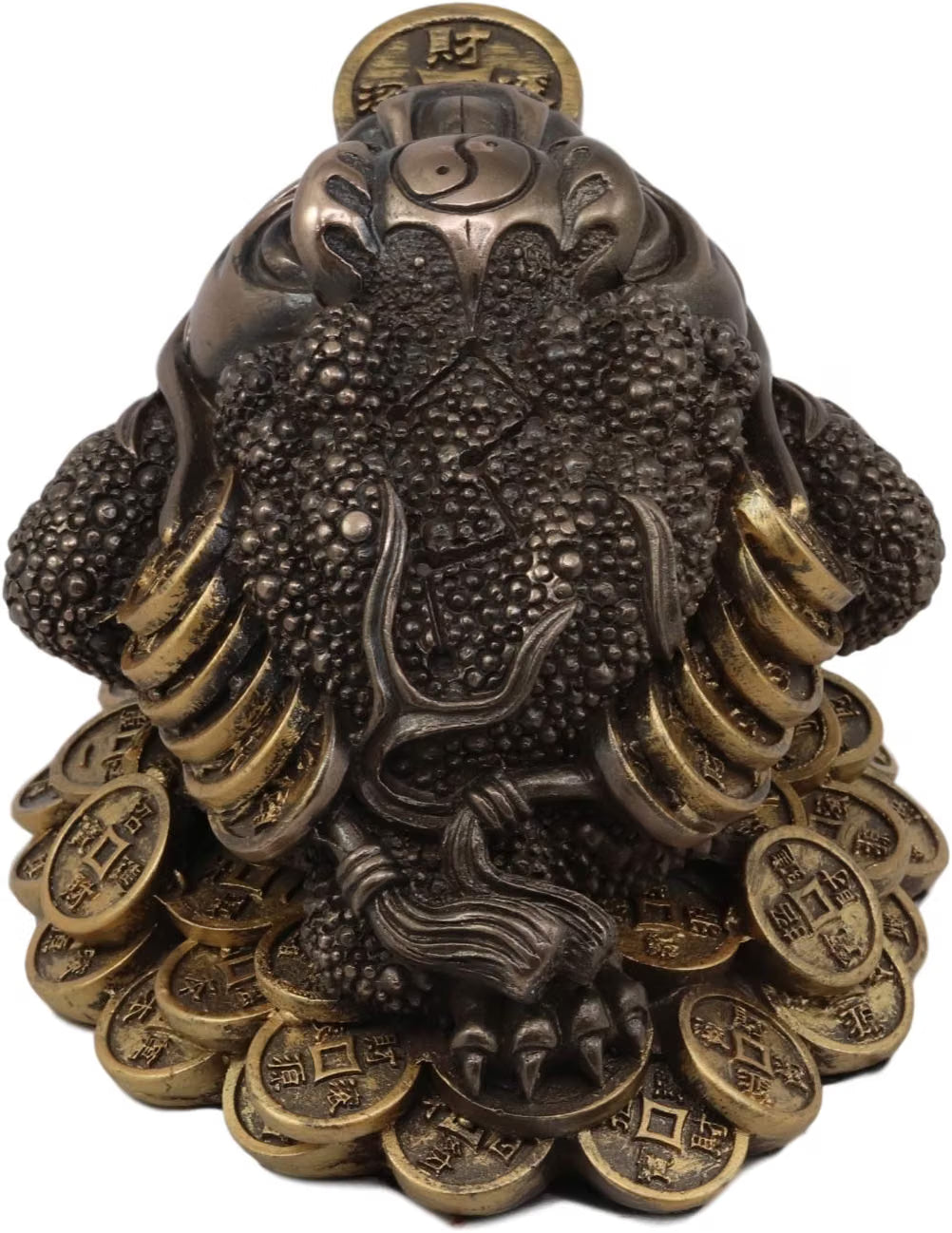 Feng Shui Fortune Money Toad Standing On Gold Coins