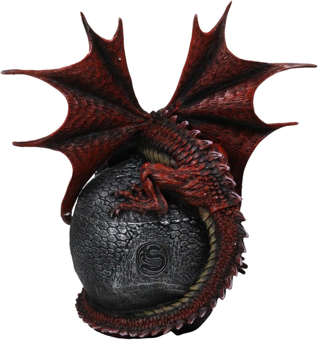 Red Dragon on Skull Figurine & Storage Box