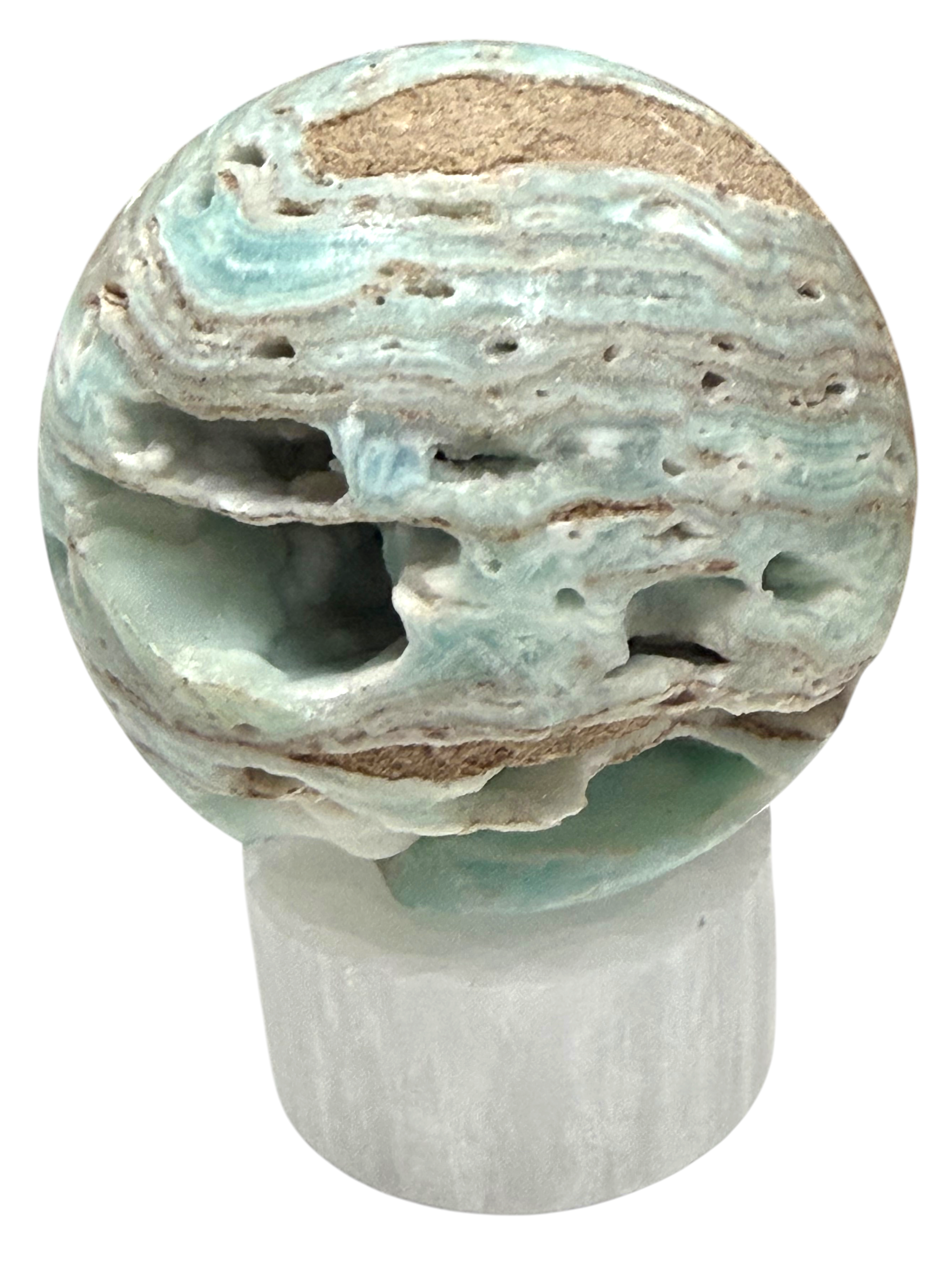 Blue Aragonite Sphere 60mm