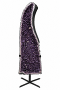 Double-Sided Amethyst Geode with Calcite on Rotating Stand