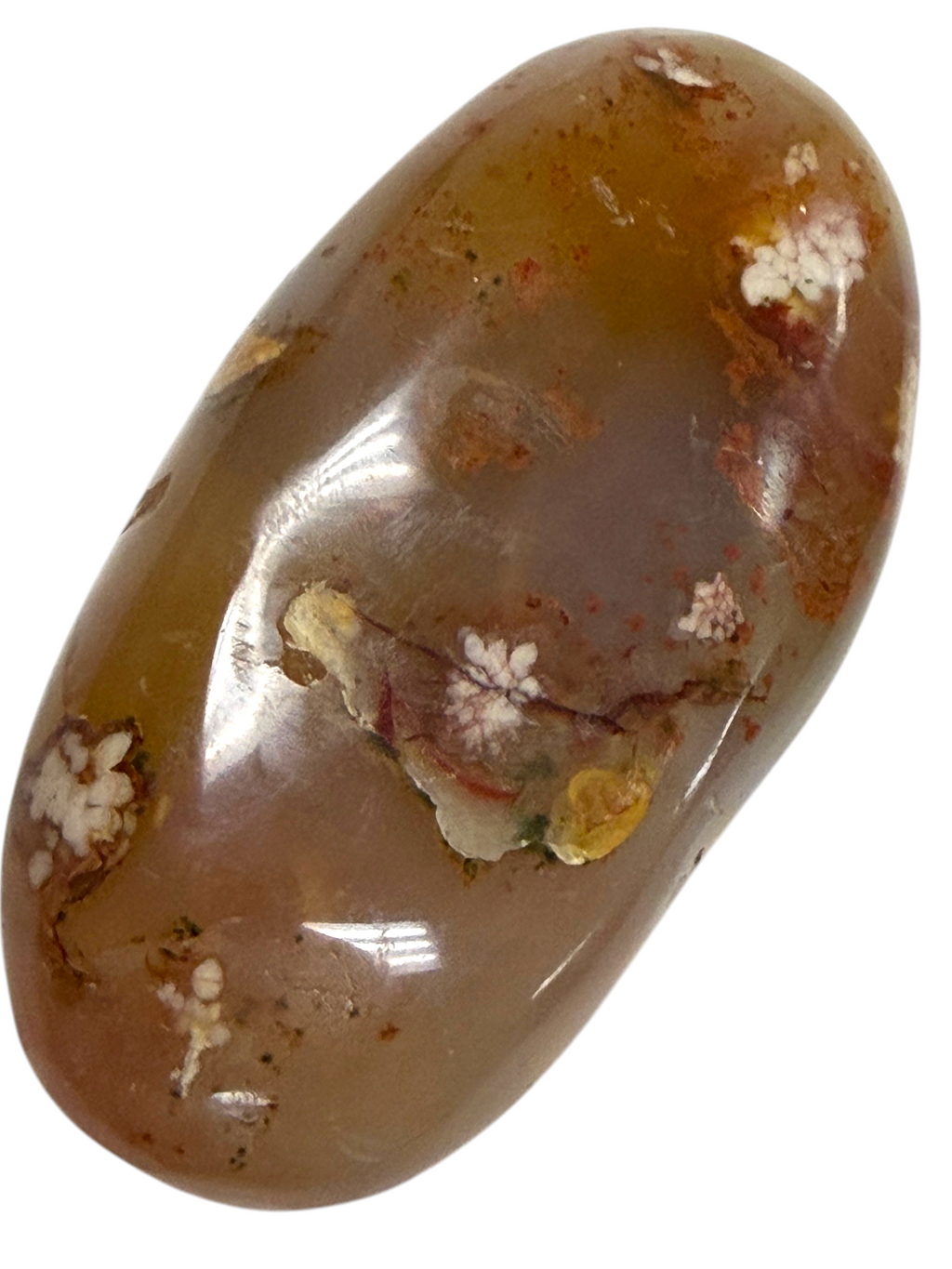 Flower Agate Palm Stone