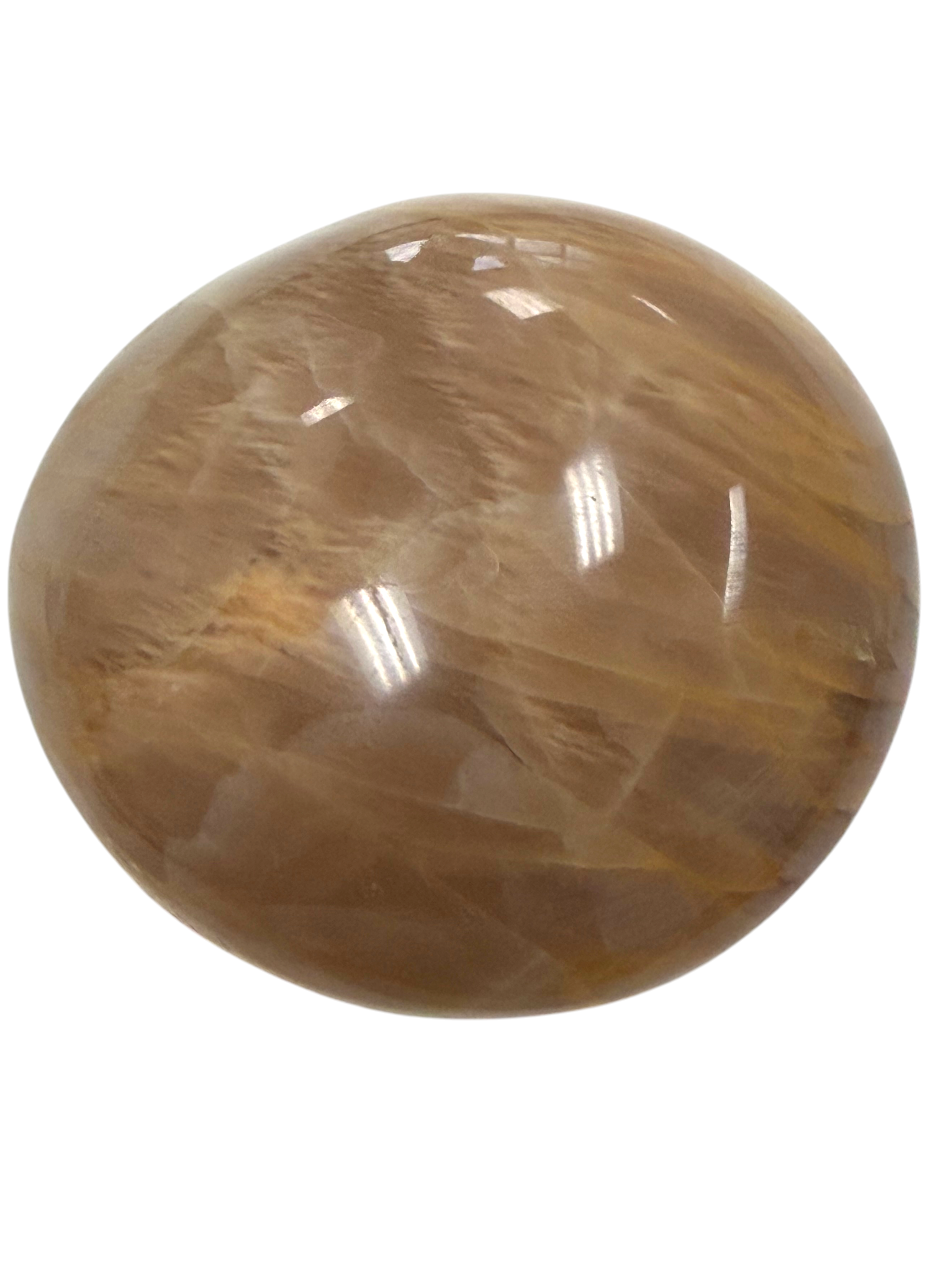 Peach Moonstone Palm Stone