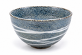 Japanese Ceramic Striped Tea Bowl - 4 Inch