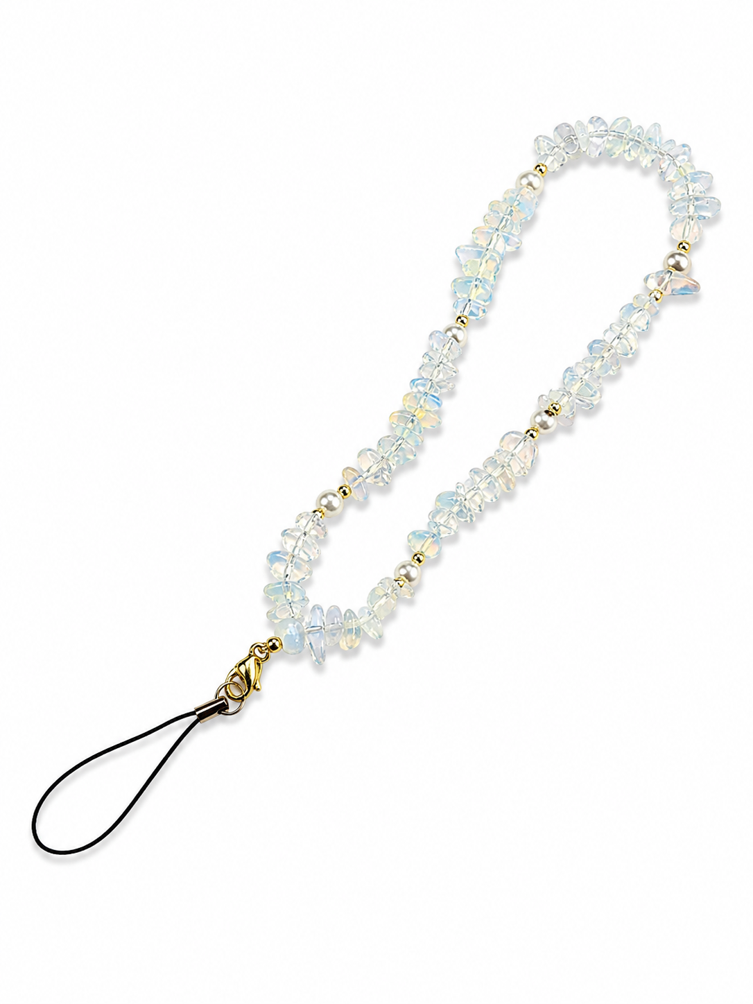 Opalite & Pearl Cell Phone Charm