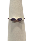 Tanzanite Infinity Sterling Silver Ring