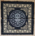 Tree of Life Altar Cloth Gold & Silver print on Black