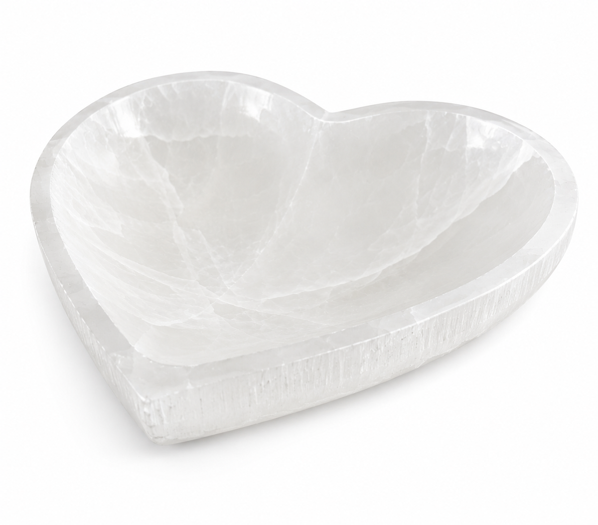 20cm Heart Selenite Dish