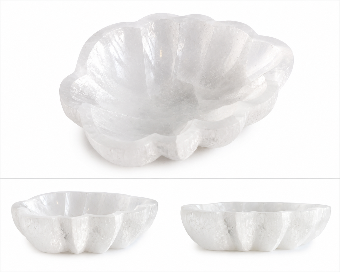 Selenite Leaf Dish