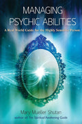 Book cover of 'Managing Psychic Abilities' with a mystical design and title text.