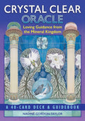 Crystal Clear Oracle book cover with illustrations of columns, flowers, and a crystal ball on a purple background.