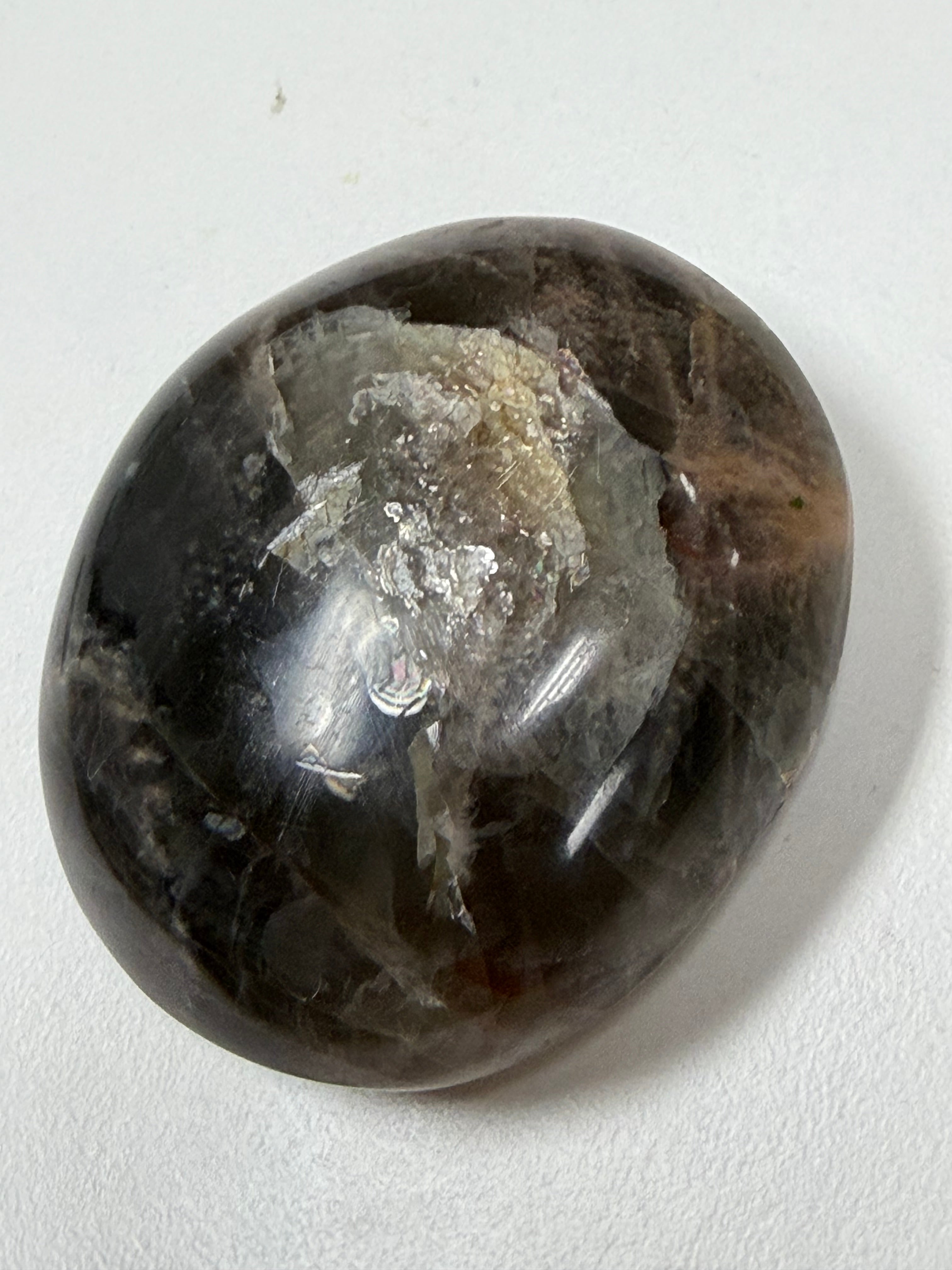 Black Moonstone Palm Stone