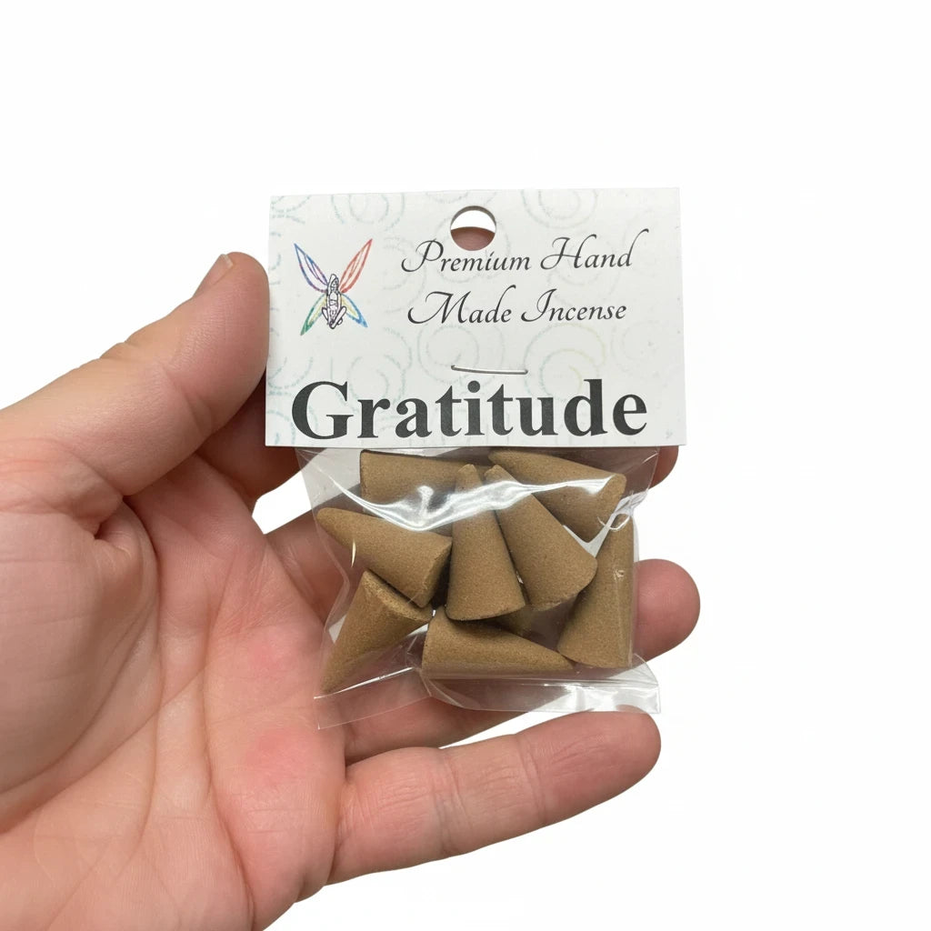 Crystal Fairy Patch Hand-made Gratitude cone incense