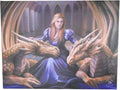 Fierce Loyalty Mother Of Dragons Canvas Framed Wall Art Wall Plaque - Anne Stokes - 7.5" W x 9.85"