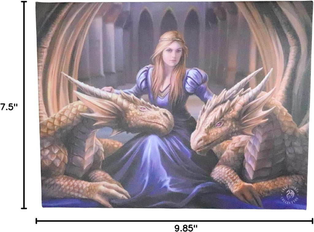Fierce Loyalty Mother Of Dragons Canvas Framed Wall Art Wall Plaque - Anne Stokes - 7.5" W x 9.85"