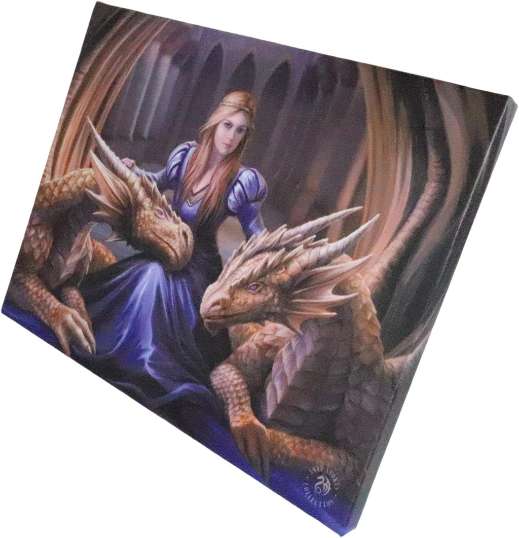 Fierce Loyalty Mother Of Dragons Canvas Framed Wall Art Wall Plaque - Anne Stokes - 7.5" W x 9.85"