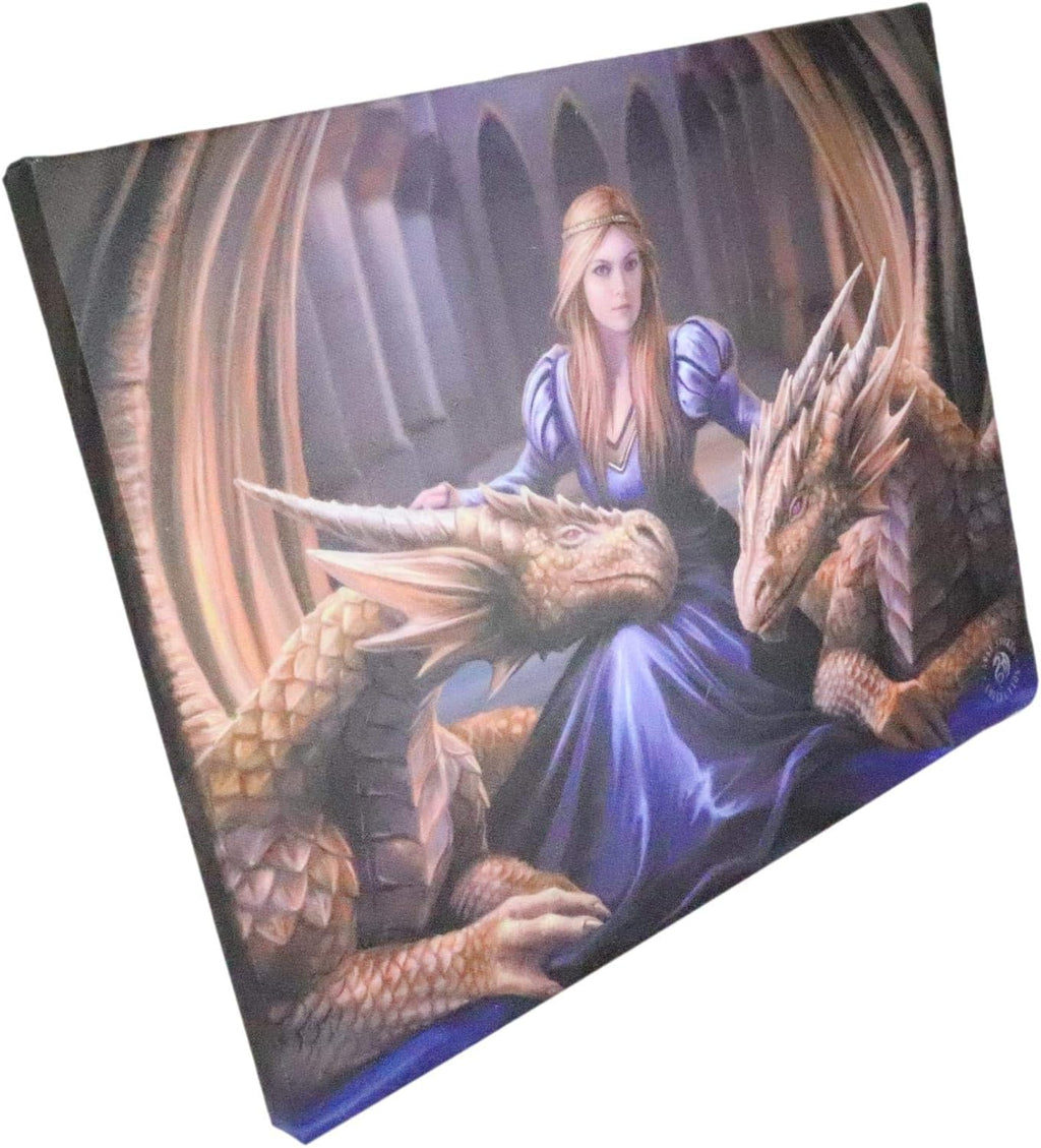Fierce Loyalty Mother Of Dragons Canvas Framed Wall Art Wall Plaque - Anne Stokes - 7.5" W x 9.85"
