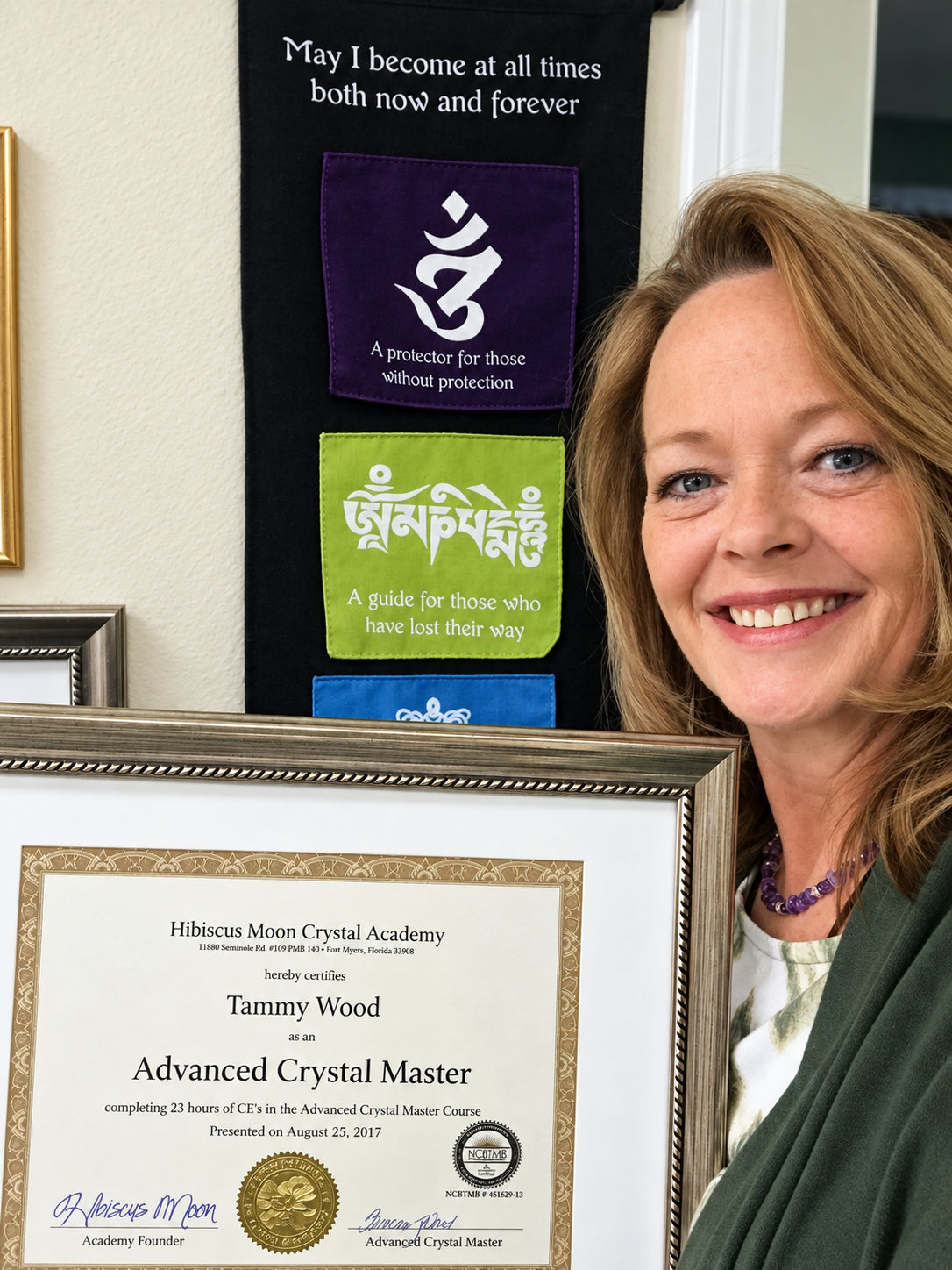 Tammy Wood, founder of Vegas Crystal Healings, with her certification